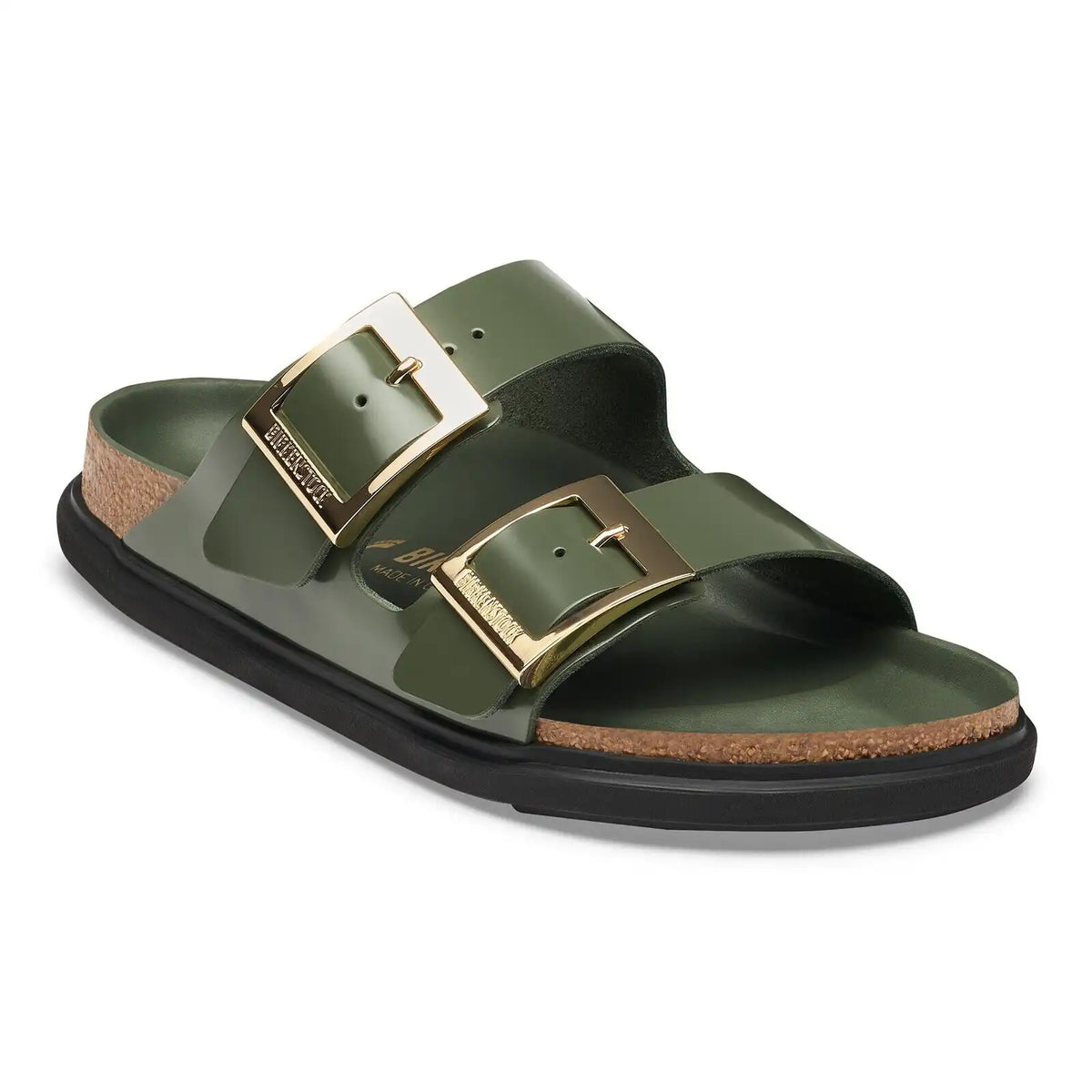 Arizona Droplet Buckle Natural Leather Patent High-Shine Thyme