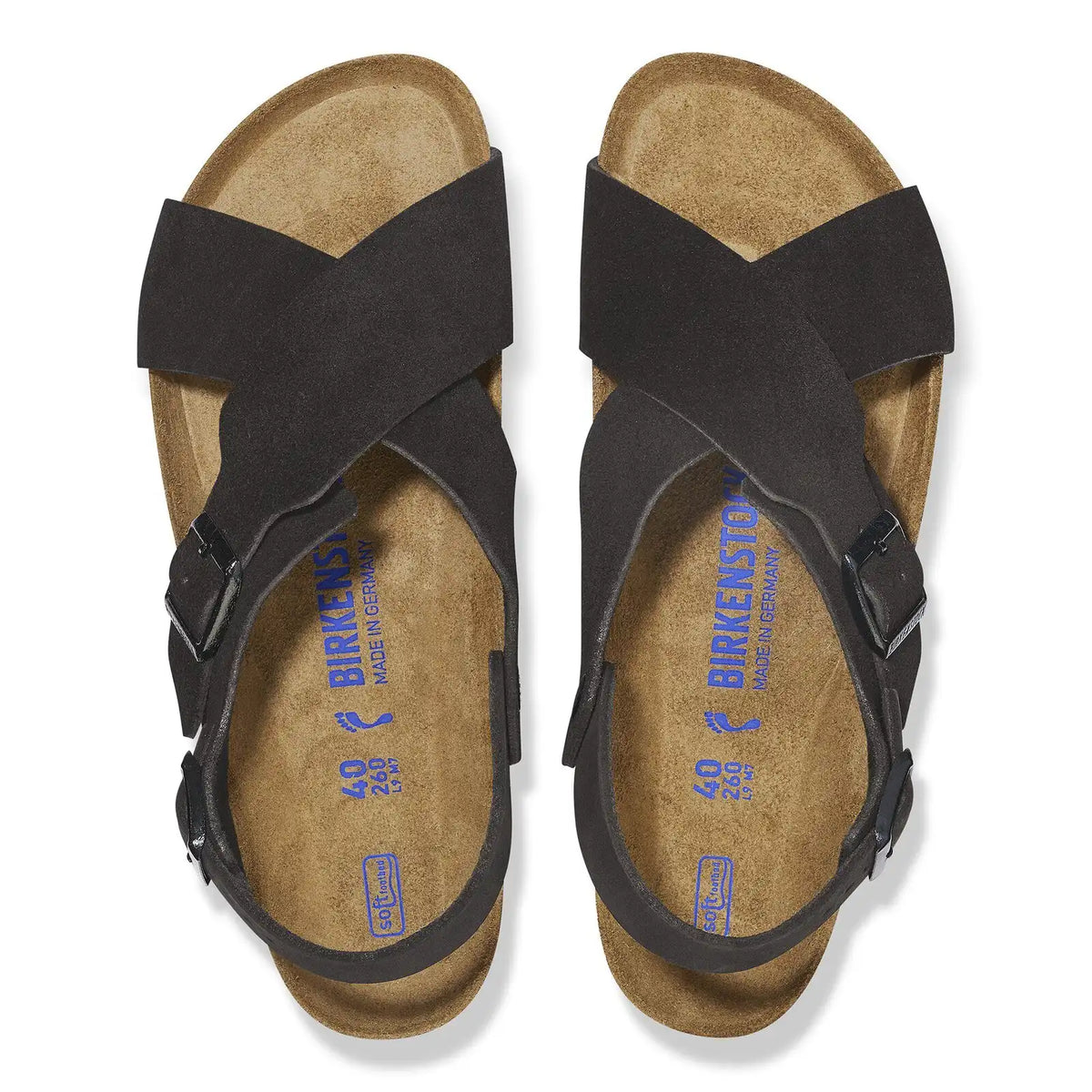 Tulum Soft Footbed Suede Leather Nubuck Black