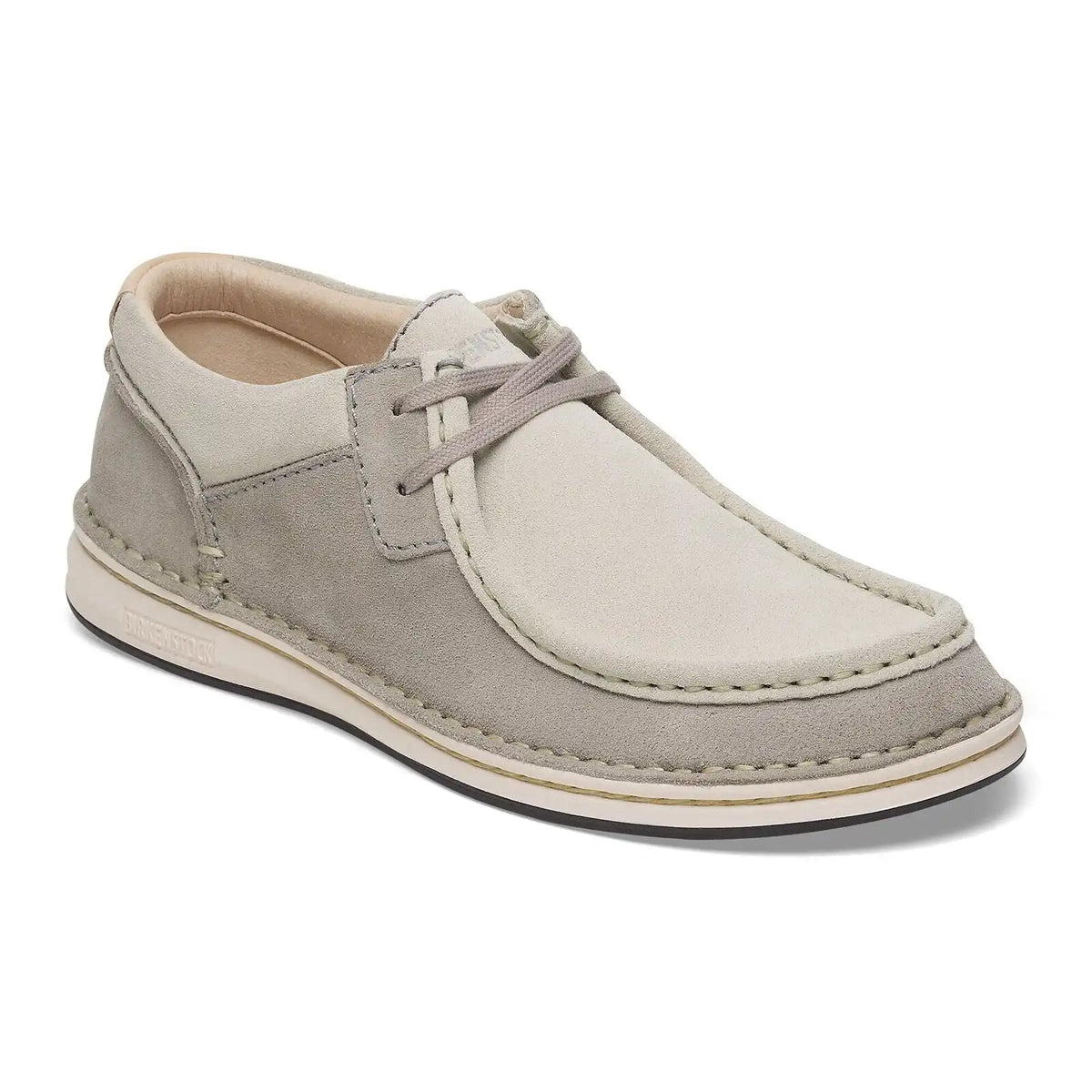 Pasadena Suede Leather Stone Coin/White