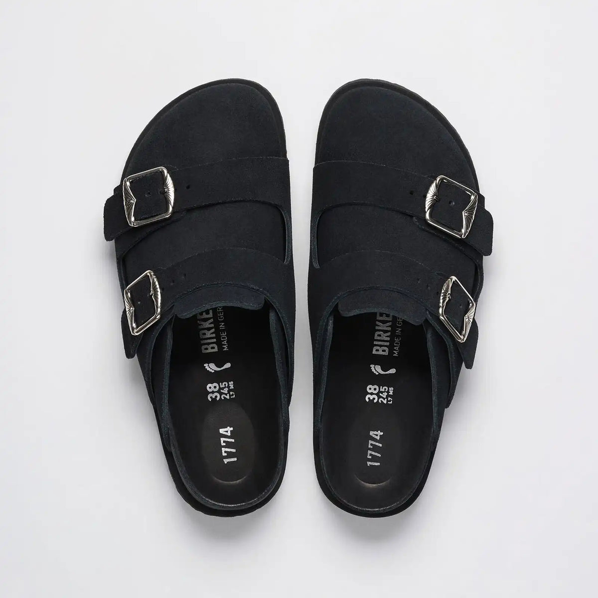 1774 222 West Suede Suede Leather Black