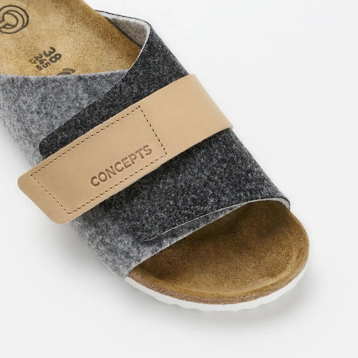 Kyoto Leather/Textile/Felt Black/Gray