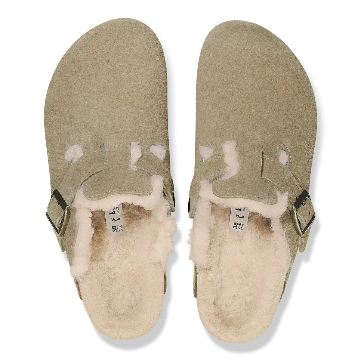 Boston Shearling Suede Leather Taupe