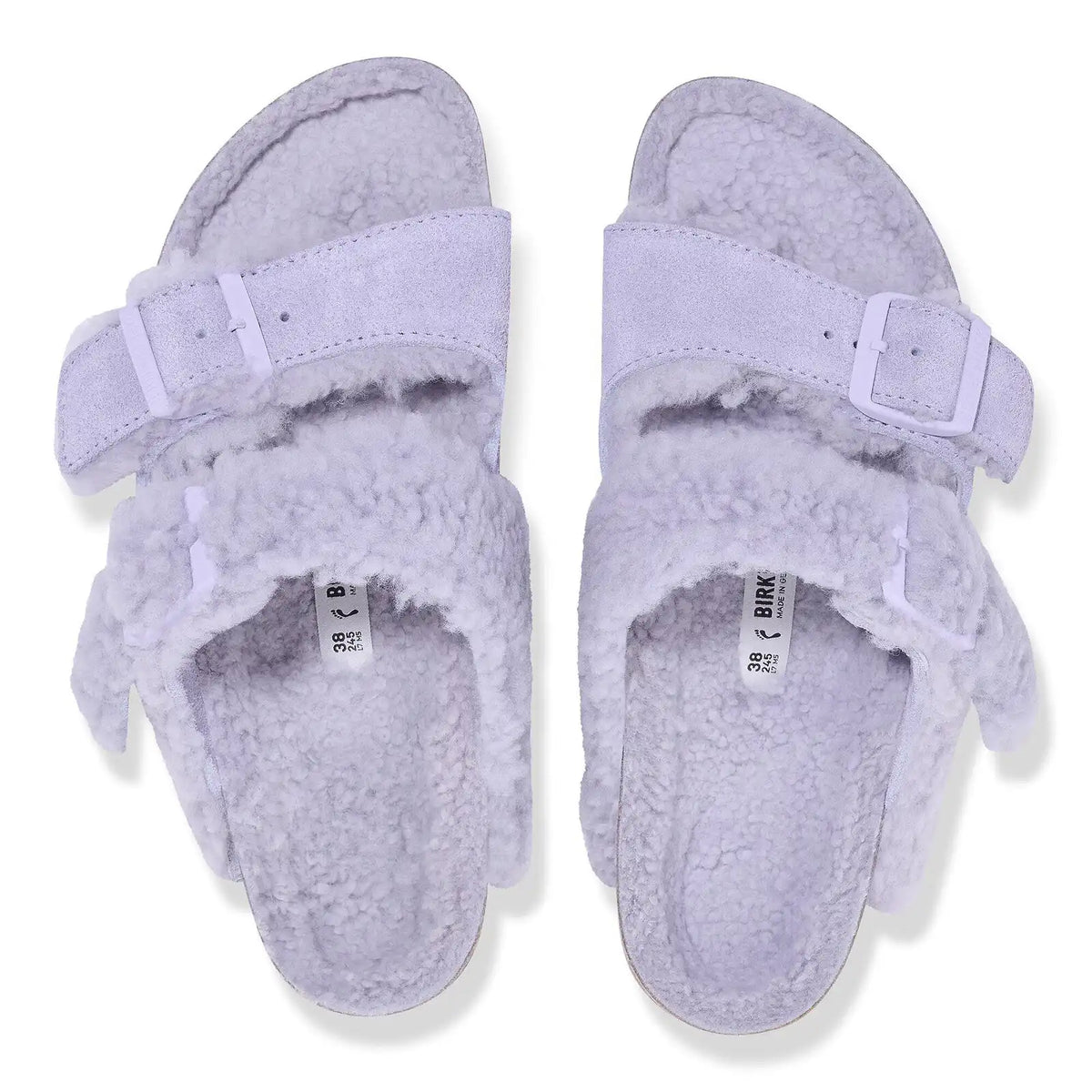 Arizona Teddy Split Suede Leather/Fur Purple Fog