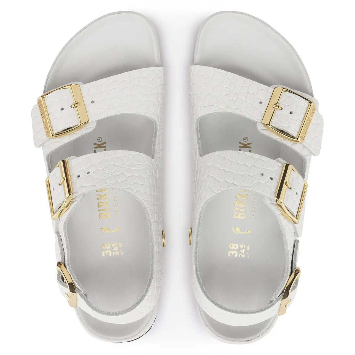 Milano Embossed Leather Emboss white