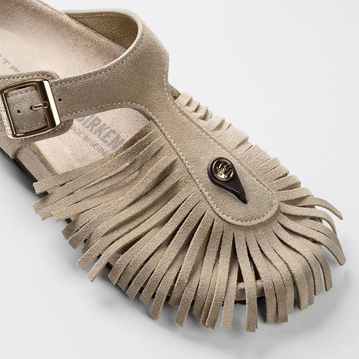 ETRO Gizeh Fringes Suede Leather Taupe