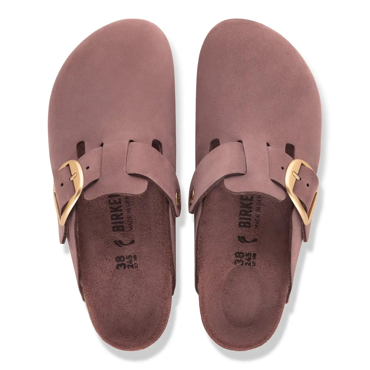 Boston Big Buckle Nubuck Leather Pepper Tonal