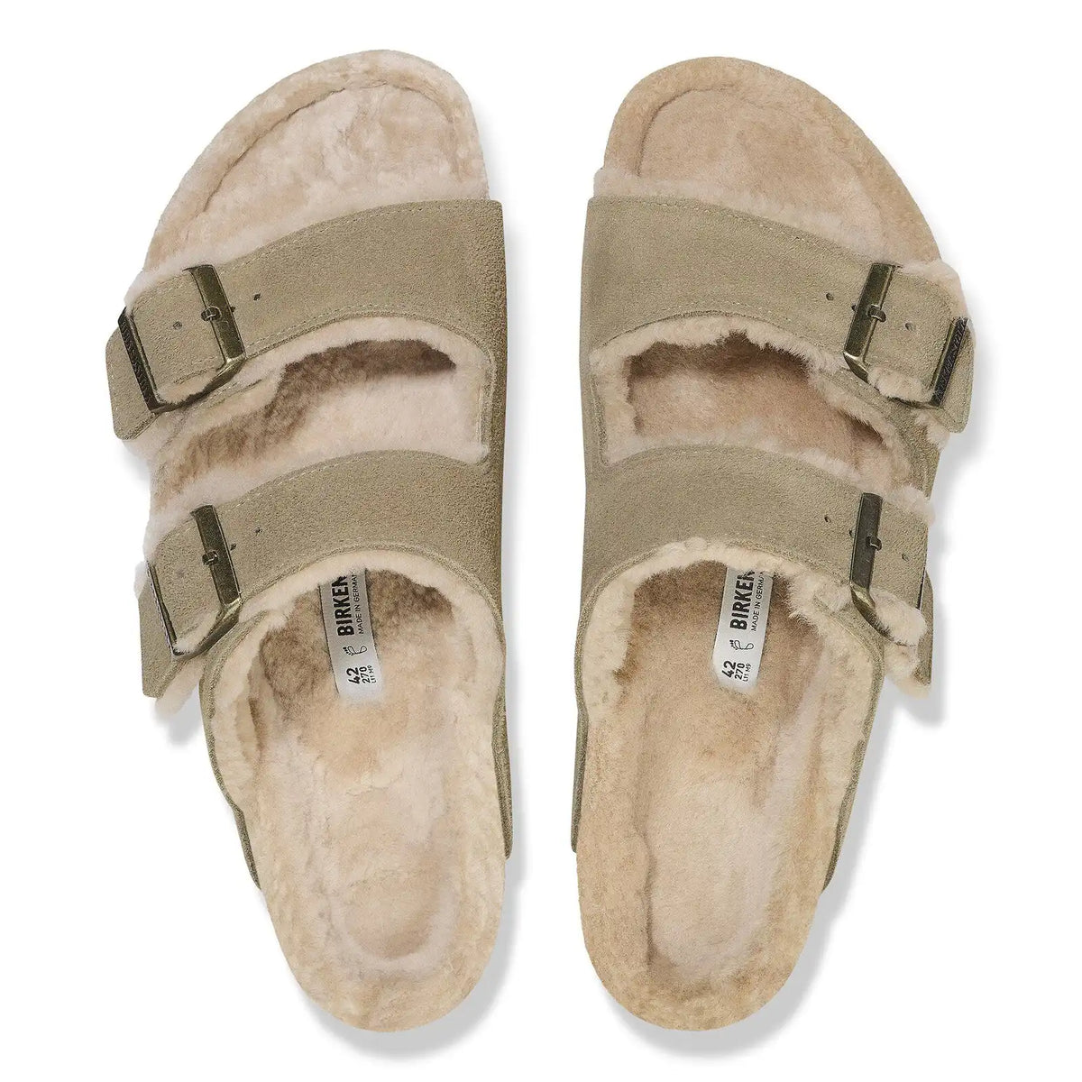 Arizona Shearling Suede Leather Taupe