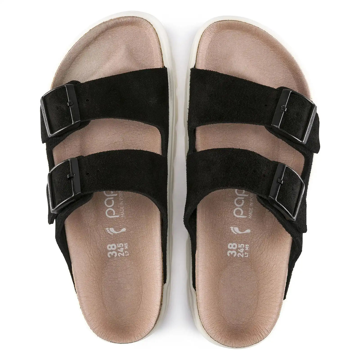 Arizona Platform Suede Leather Chunky Suede Black