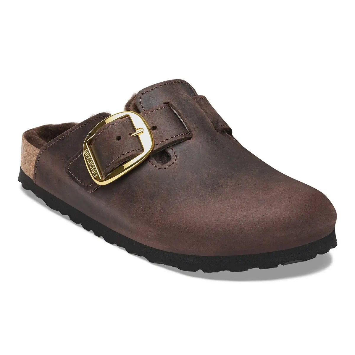 Boston Big Buckle Shearling Natural Leather Oiled Habana