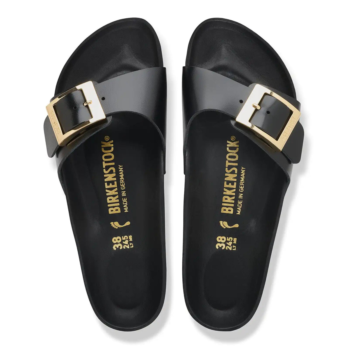 Madrid Cushion Buckle Natural Leather Amalfi Black