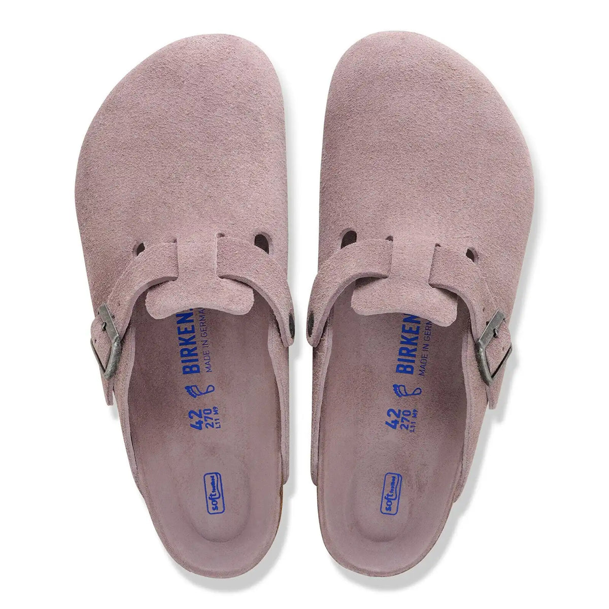 Boston Soft Footbed Suede Leather Faded Purple