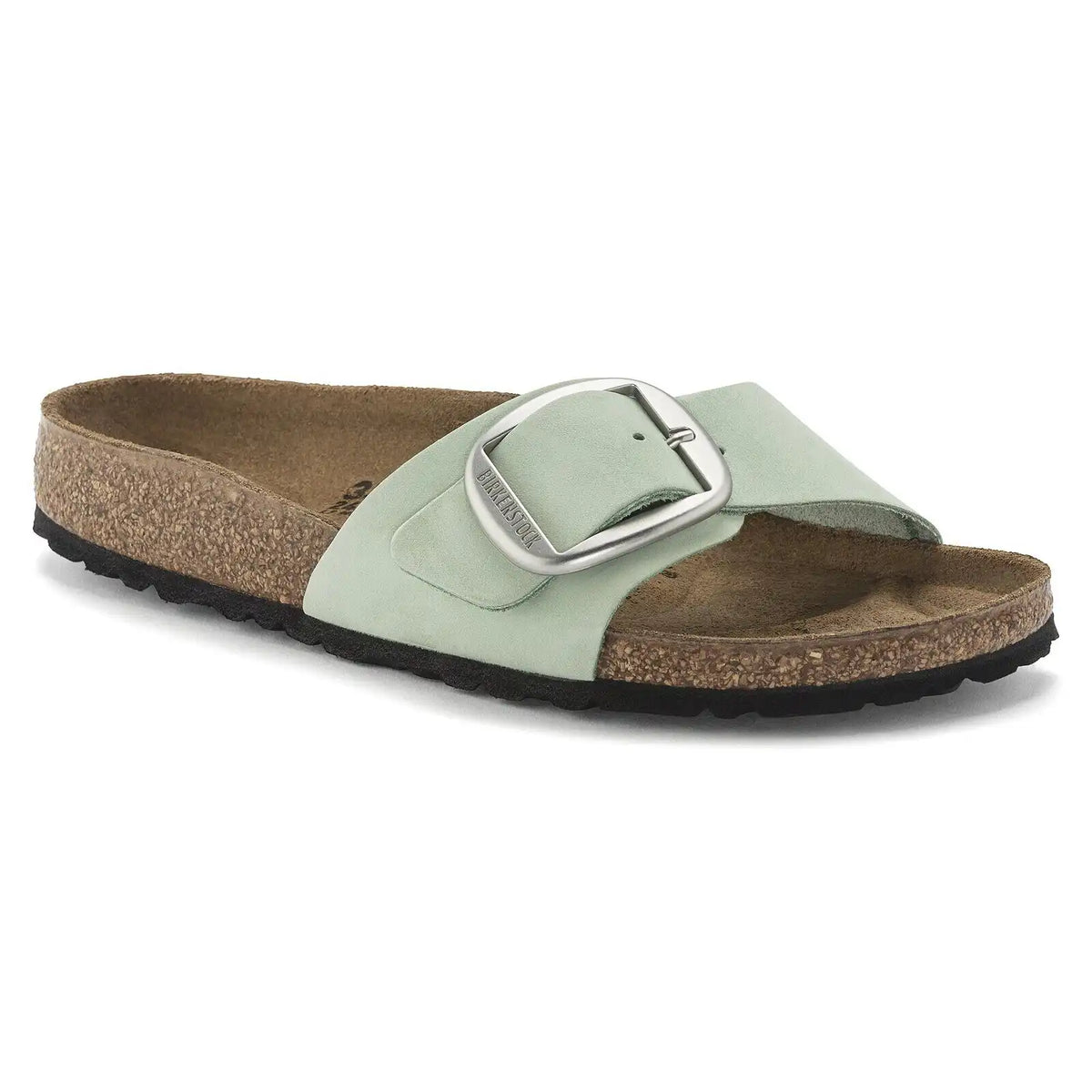 Madrid Big Buckle Nubuck Leather Matcha