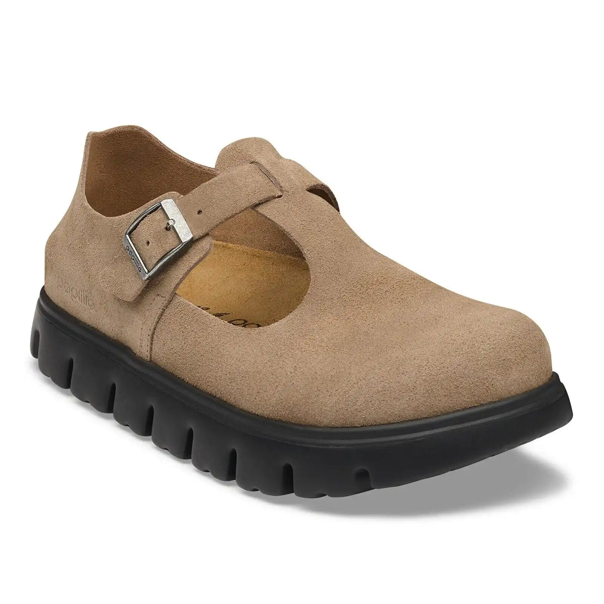 Paris Chunky Suede Leather Gray Taupe