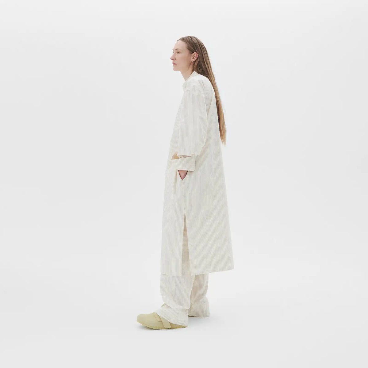 Tekla Kaftan Wheat Stripes