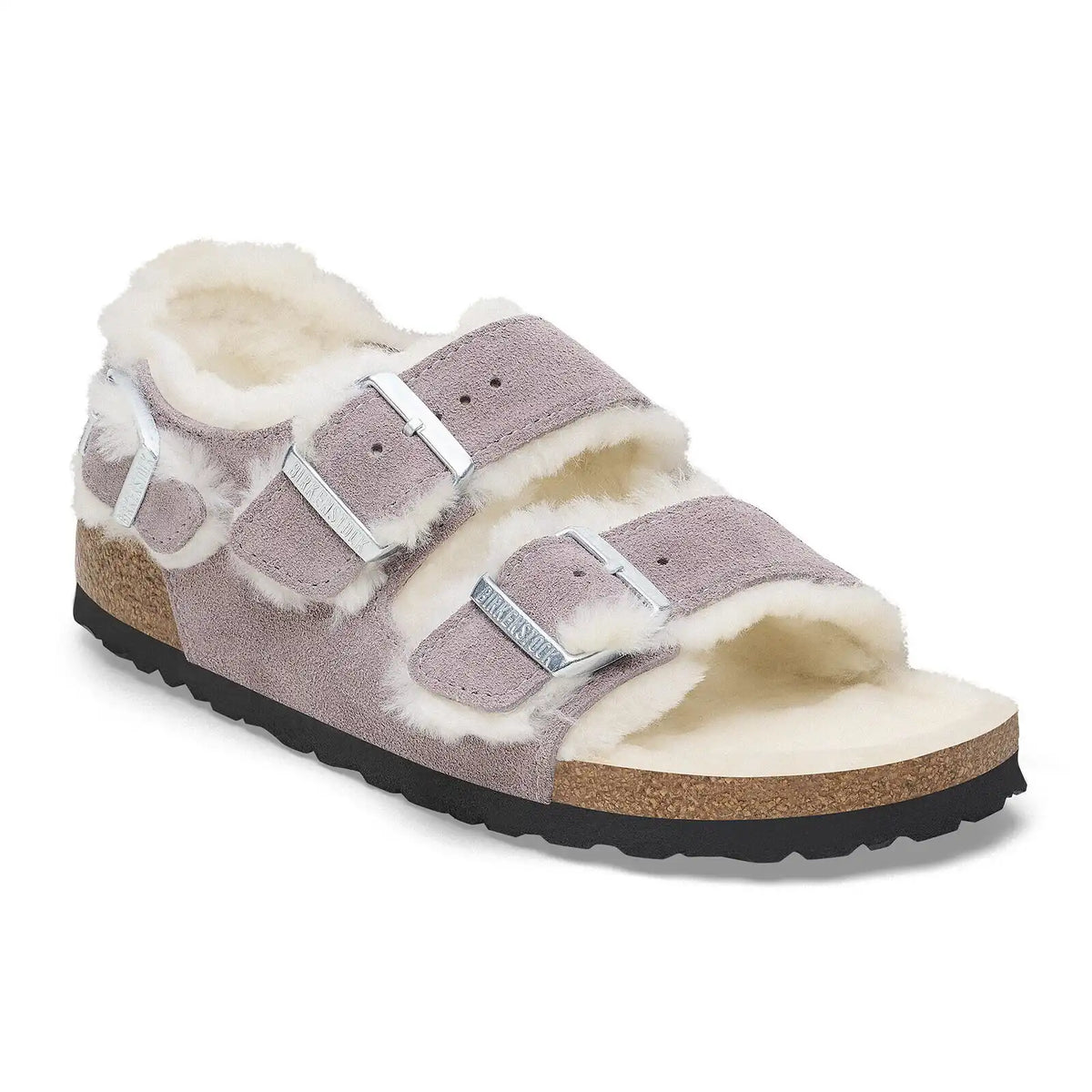 Milano Shearling Suede Leather/Fur Faded Purple
