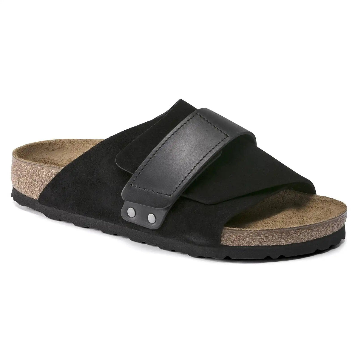 Kyoto Waxy Leather/Suede Leather Black