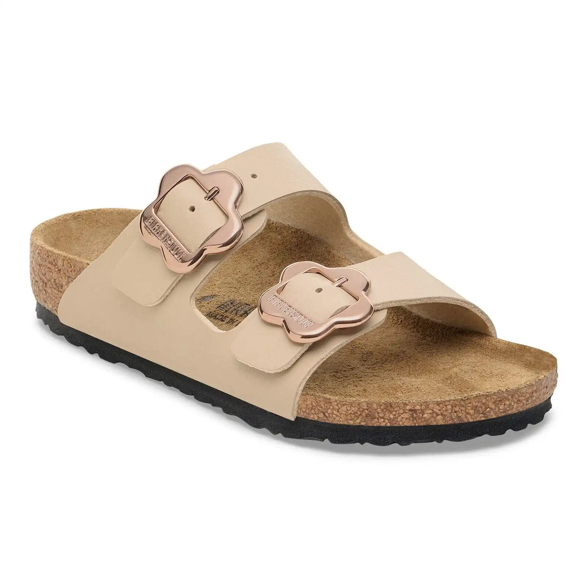 Arizona Flower Buckle Kids Birko-Flor Sandcastle