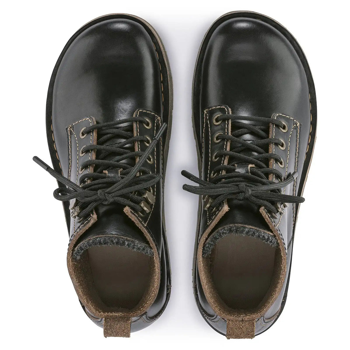Birmingham Lace Women Natural Leather Oiled Black