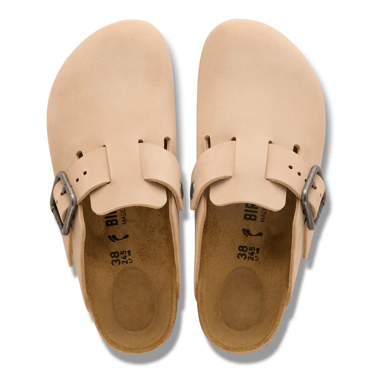 Boston Wire Buckle Nubuck Leather Sandcastle