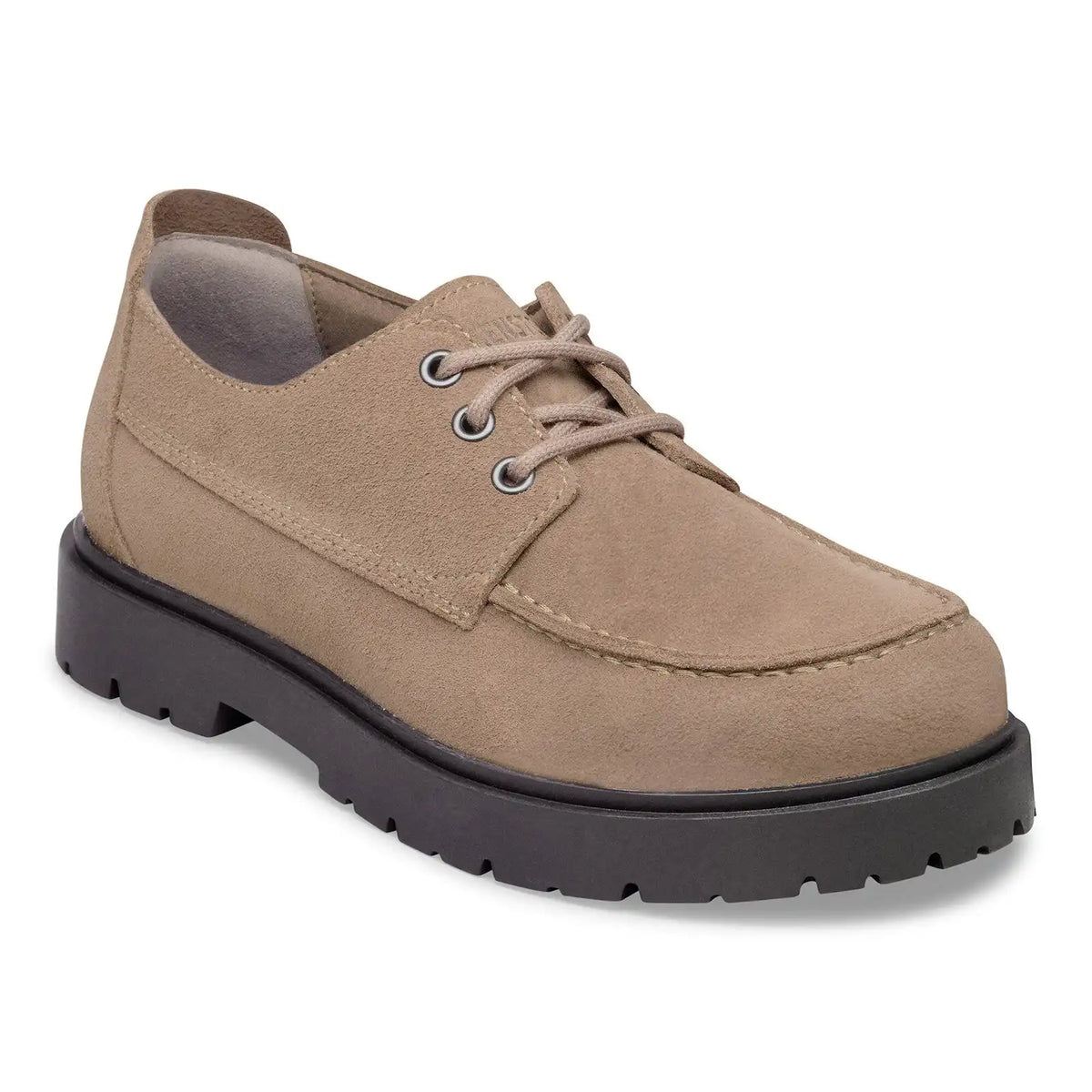 Highwood Moc Lace Low Suede Leather Gray Taupe
