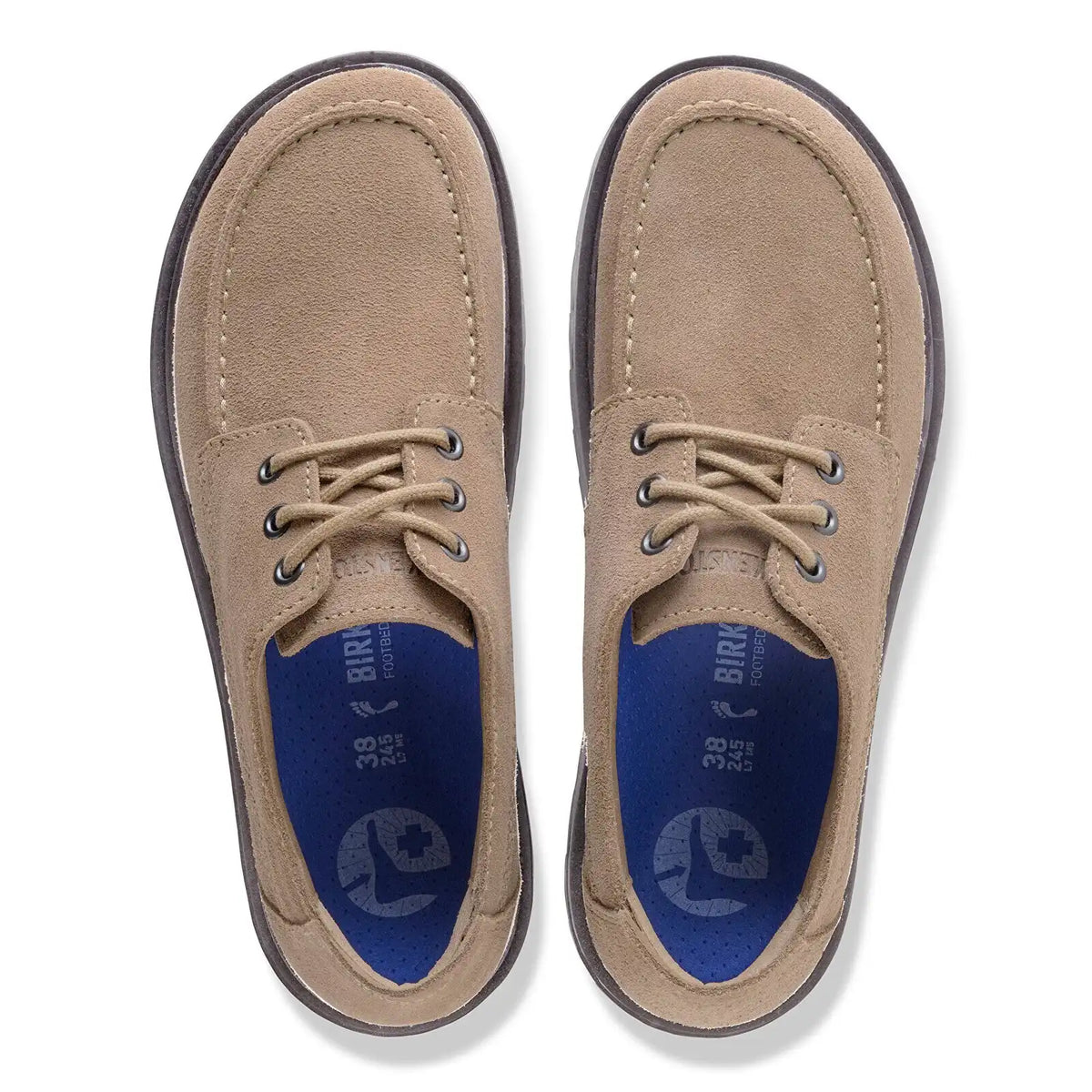 Highwood Moc Lace Low Suede Leather Gray Taupe