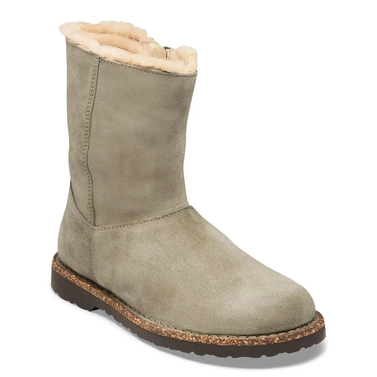 Uppsala Zip Shearling Suede Leather Taupe