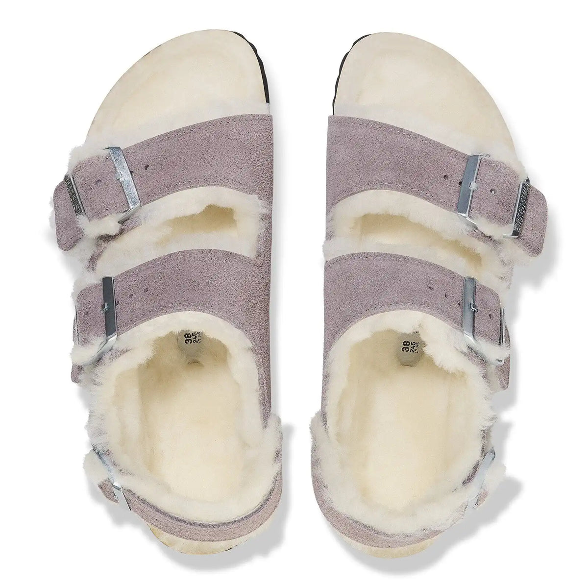 Milano Shearling Suede Leather/Fur Faded Purple