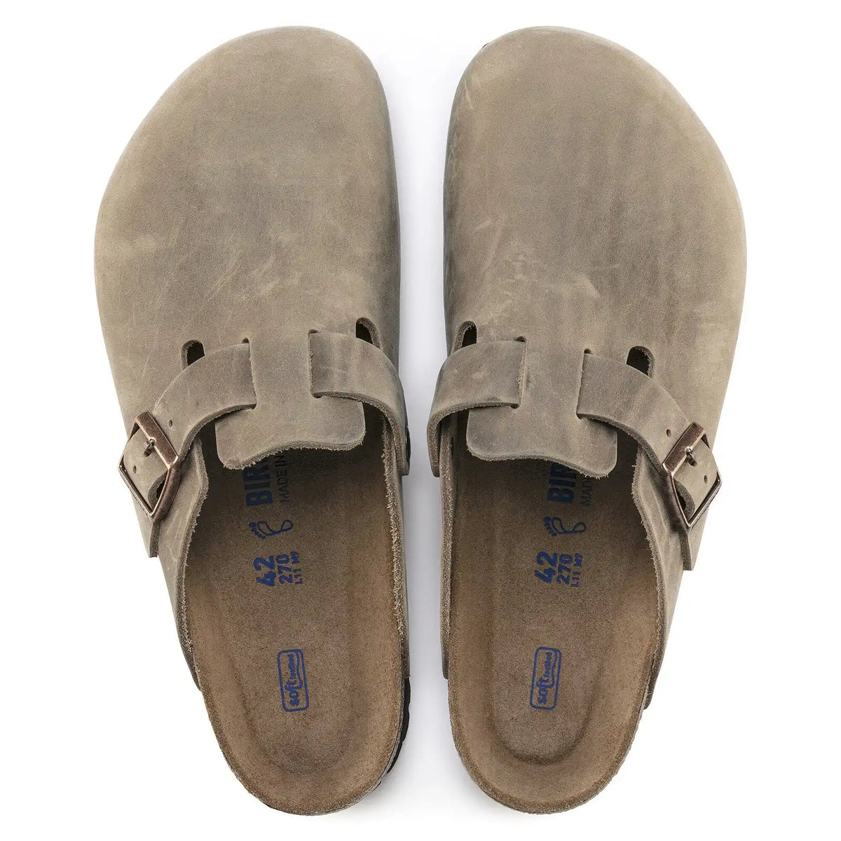 Boston Soft Footbed Natural Leather Oiled Tobacco Brown
