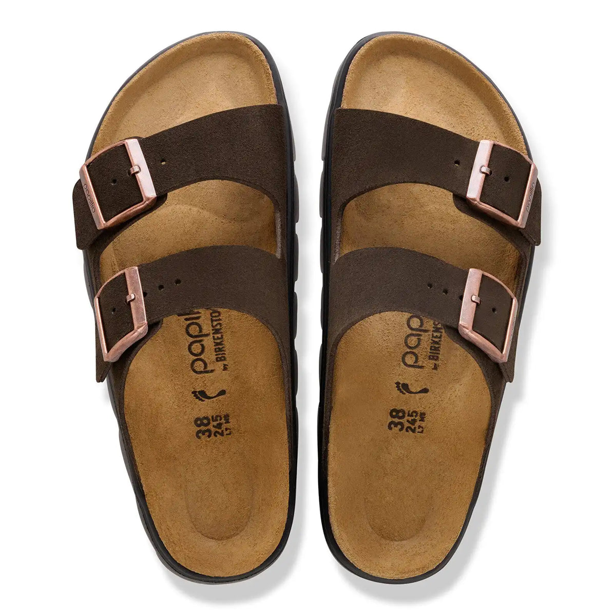 Arizona Platform Suede Leather Mocha