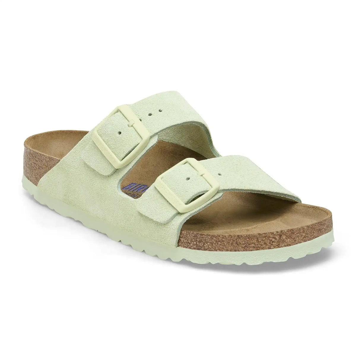 Arizona Soft Footbed Suede Leather Faded Lime