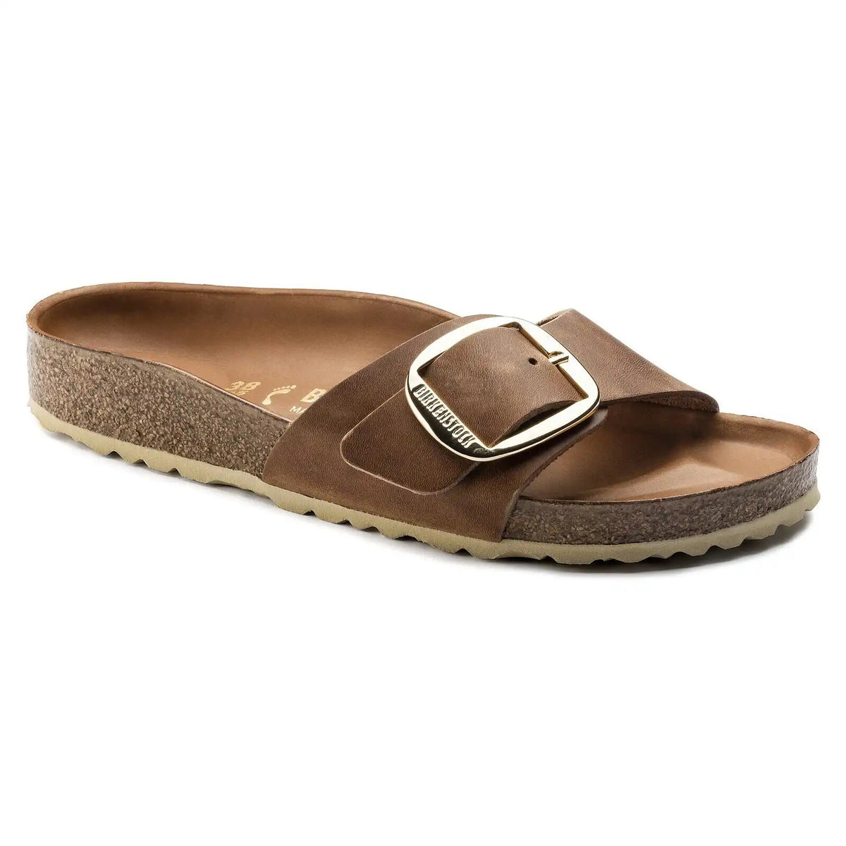 Madrid Big Buckle Natural Leather Oiled Cognac
