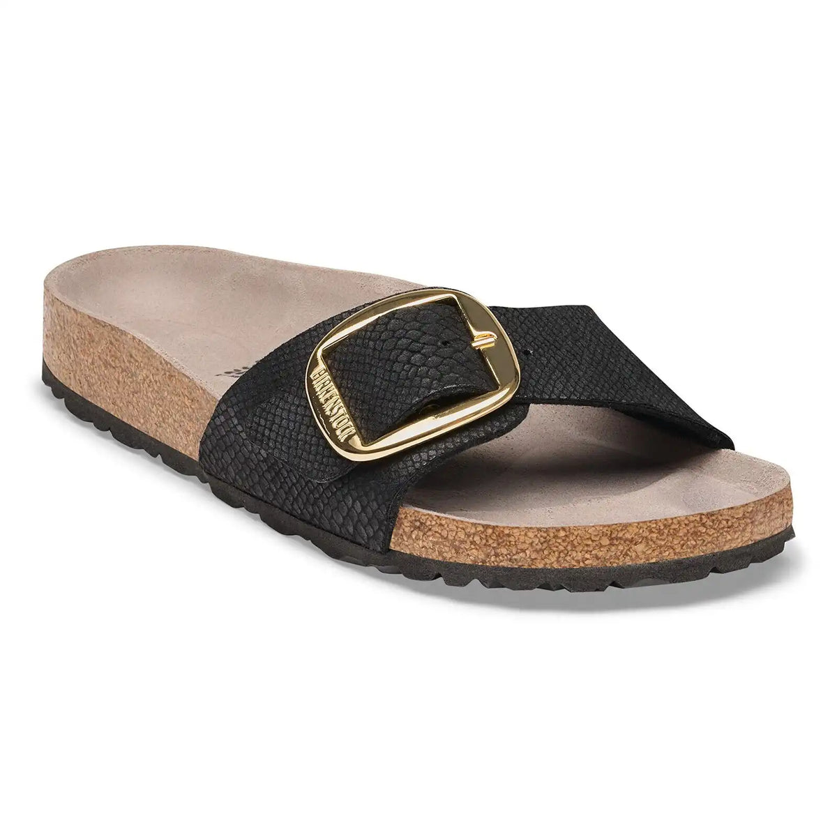 Madrid Big Buckle Synthetik Python Black
