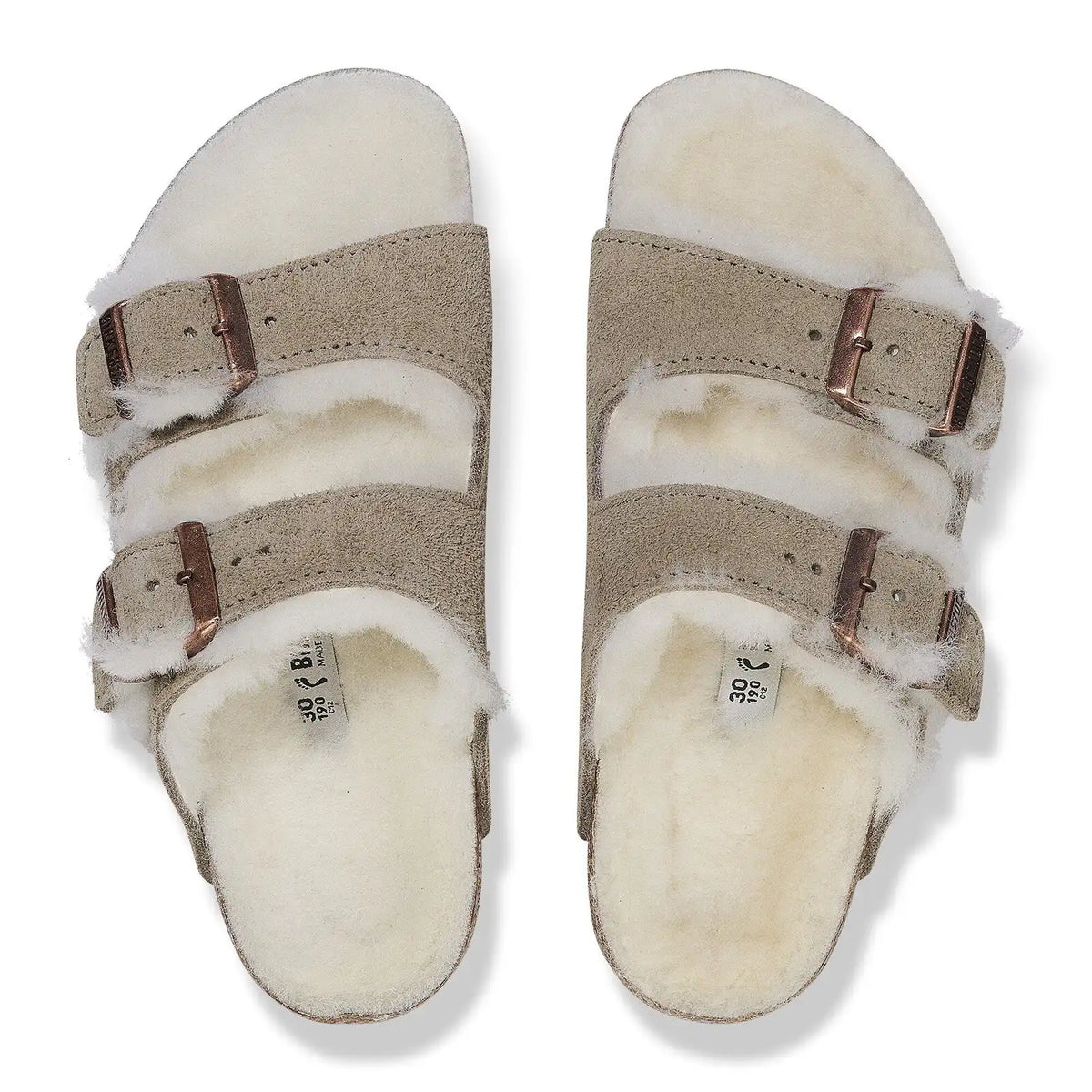 Arizona Shearling Kids Suede Leather Taupe