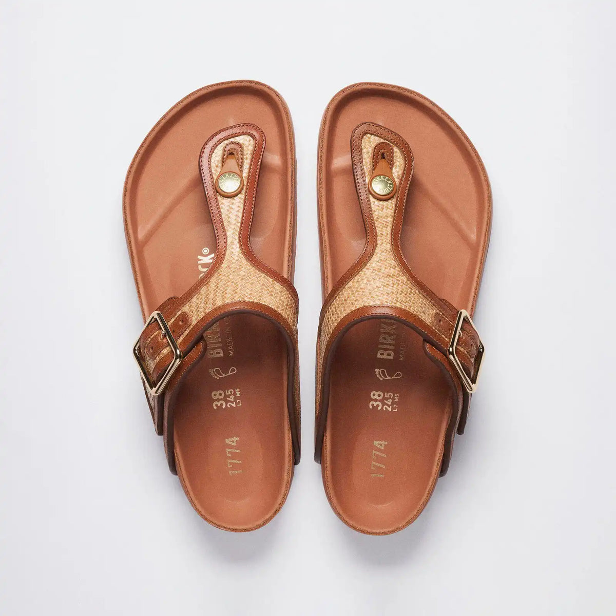 1774 Gizeh Raffia Synthetik Ginger Brown