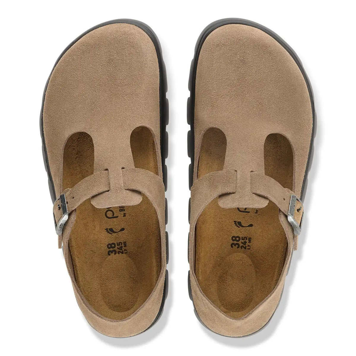Paris Chunky Suede Leather Gray Taupe