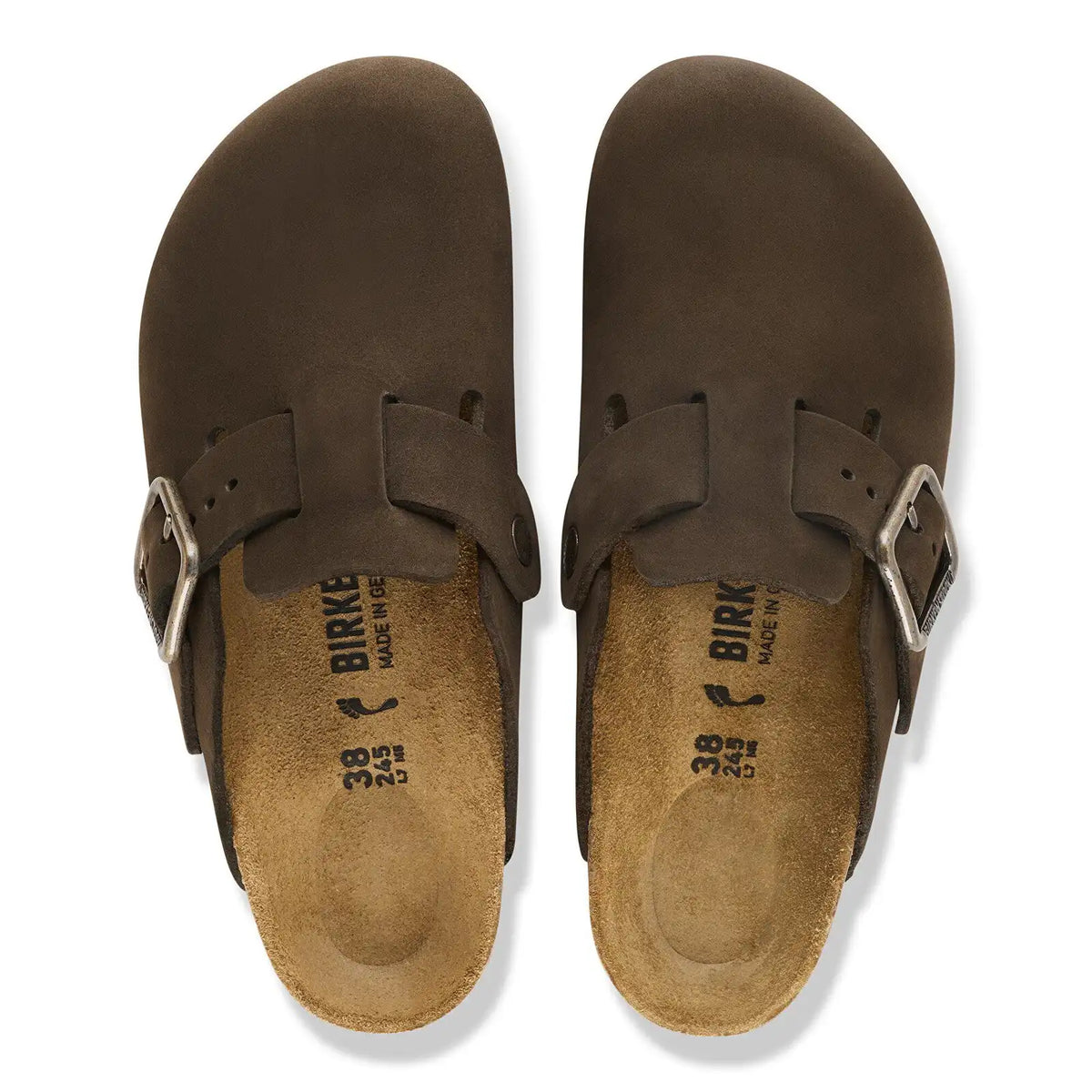 Boston Wire Buckle Nubuck Leather Mocha
