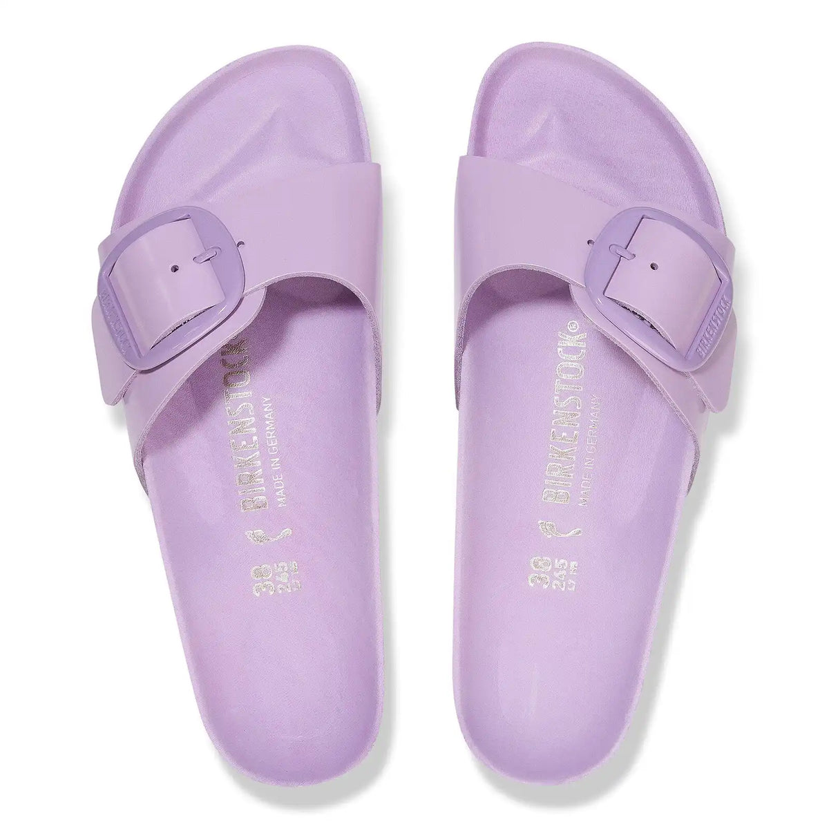 Madrid Big Buckle Natural Leather Patent High-Shine Crocus