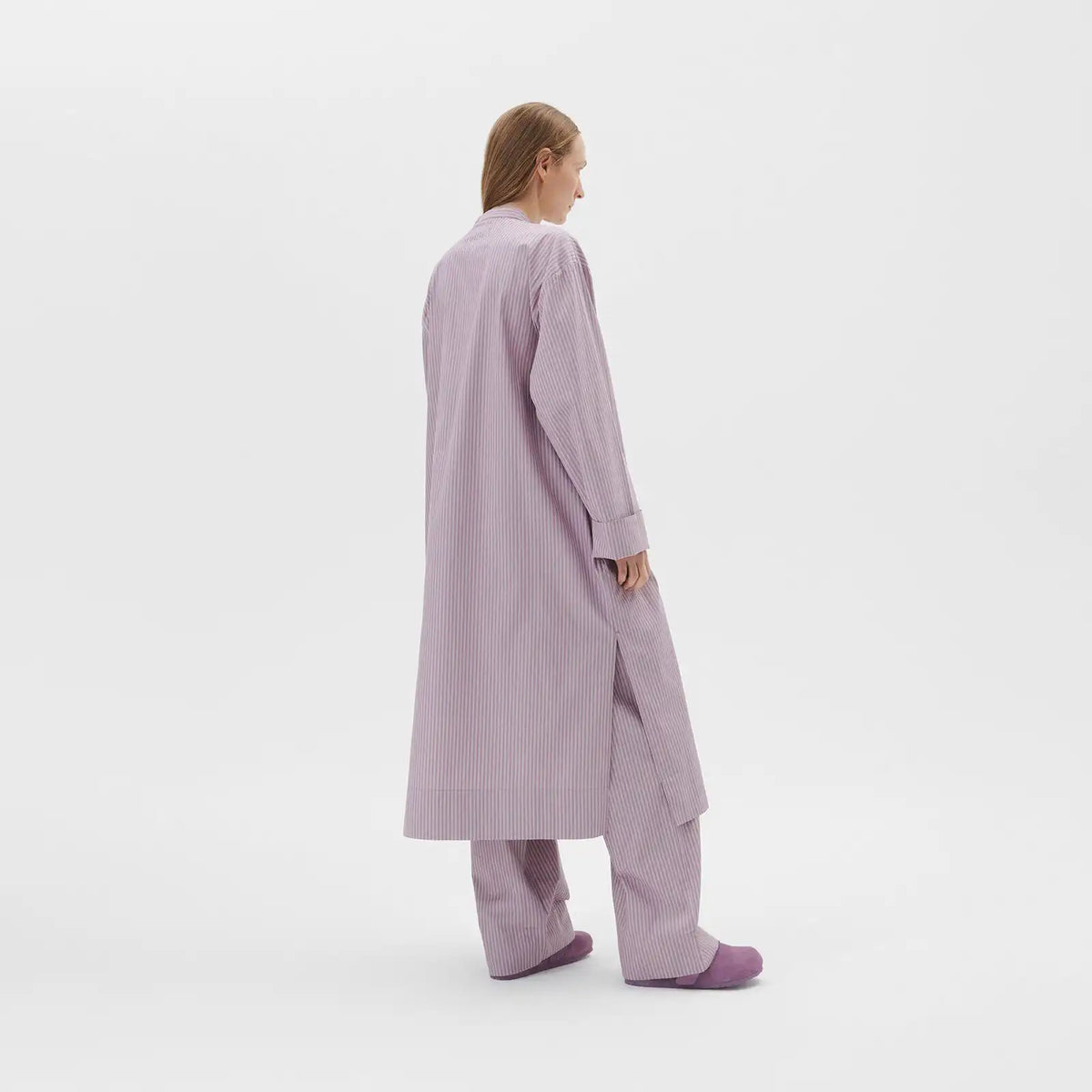 Tekla Kaftan Mauve Stripes