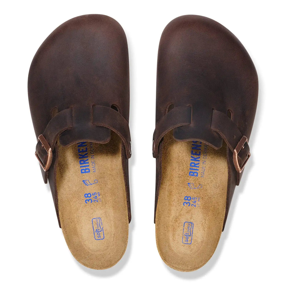 Boston Soft Footbed Natural Leather Oiled Habana