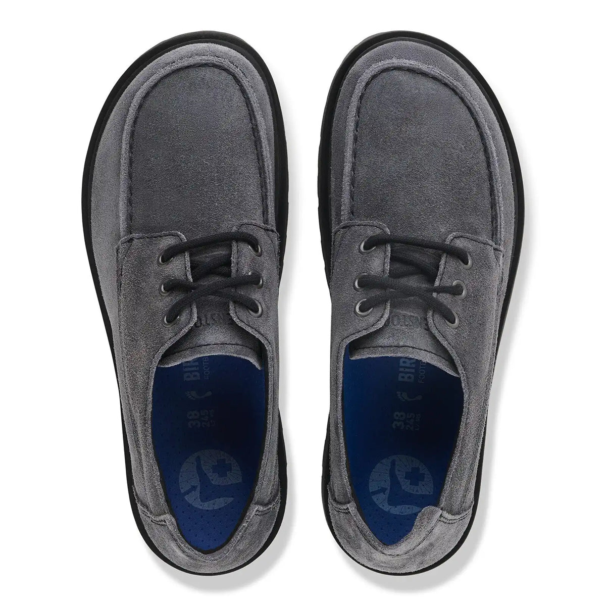 Highwood Moc Lace Low Suede Leather Charcoal