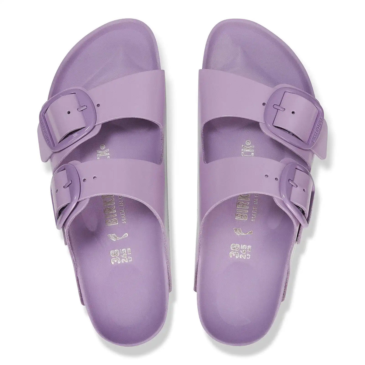 Arizona Big Buckle Natural Leather Patent High-Shine Crocus