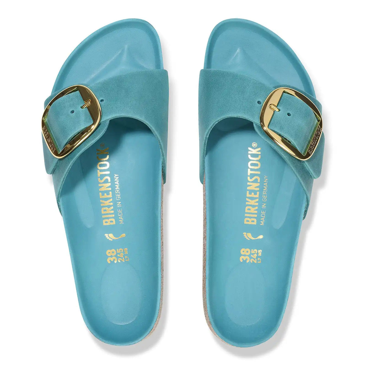Madrid Big Buckle Natural Leather Oiled Biscay Bay