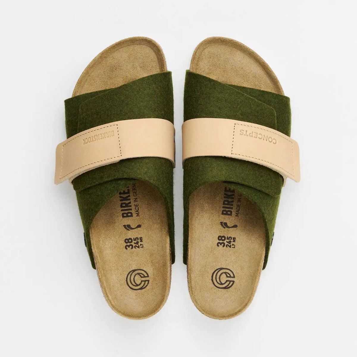 Kyoto Leather/Textile/Felt Olive