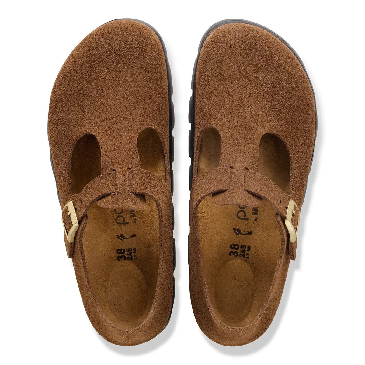 Paris Chunky Suede Leather Dark Tea