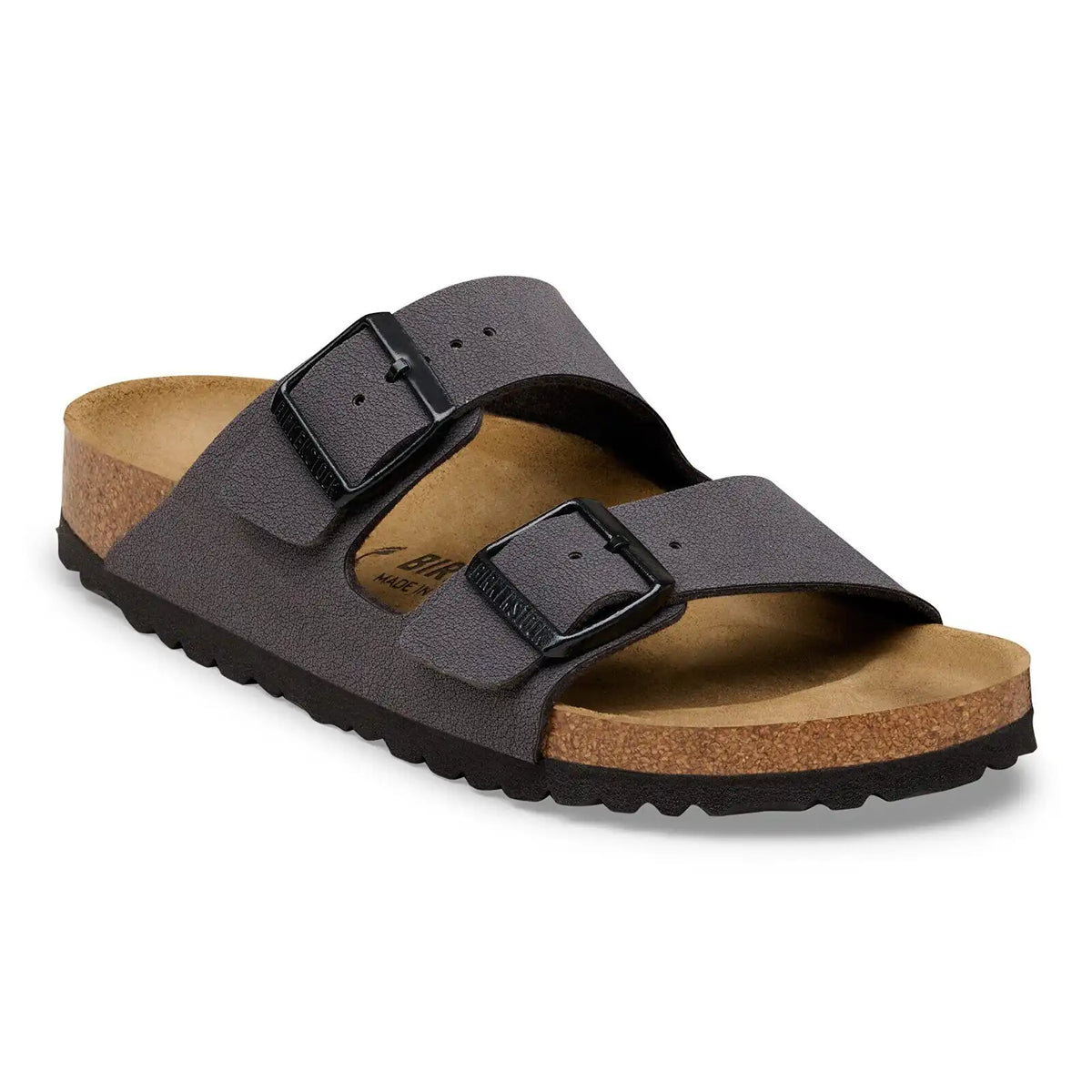 Arizona Birko-Flor Nubuck Velvet Gray/Black Buckles