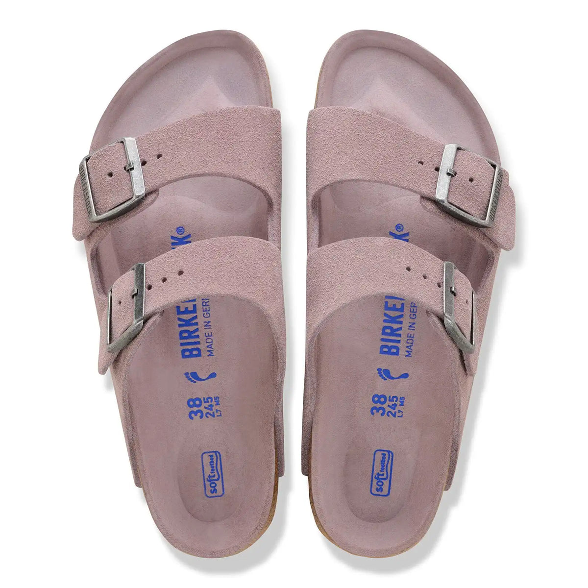 Arizona Soft Footbed Suede Leather Faded Purple Tonal