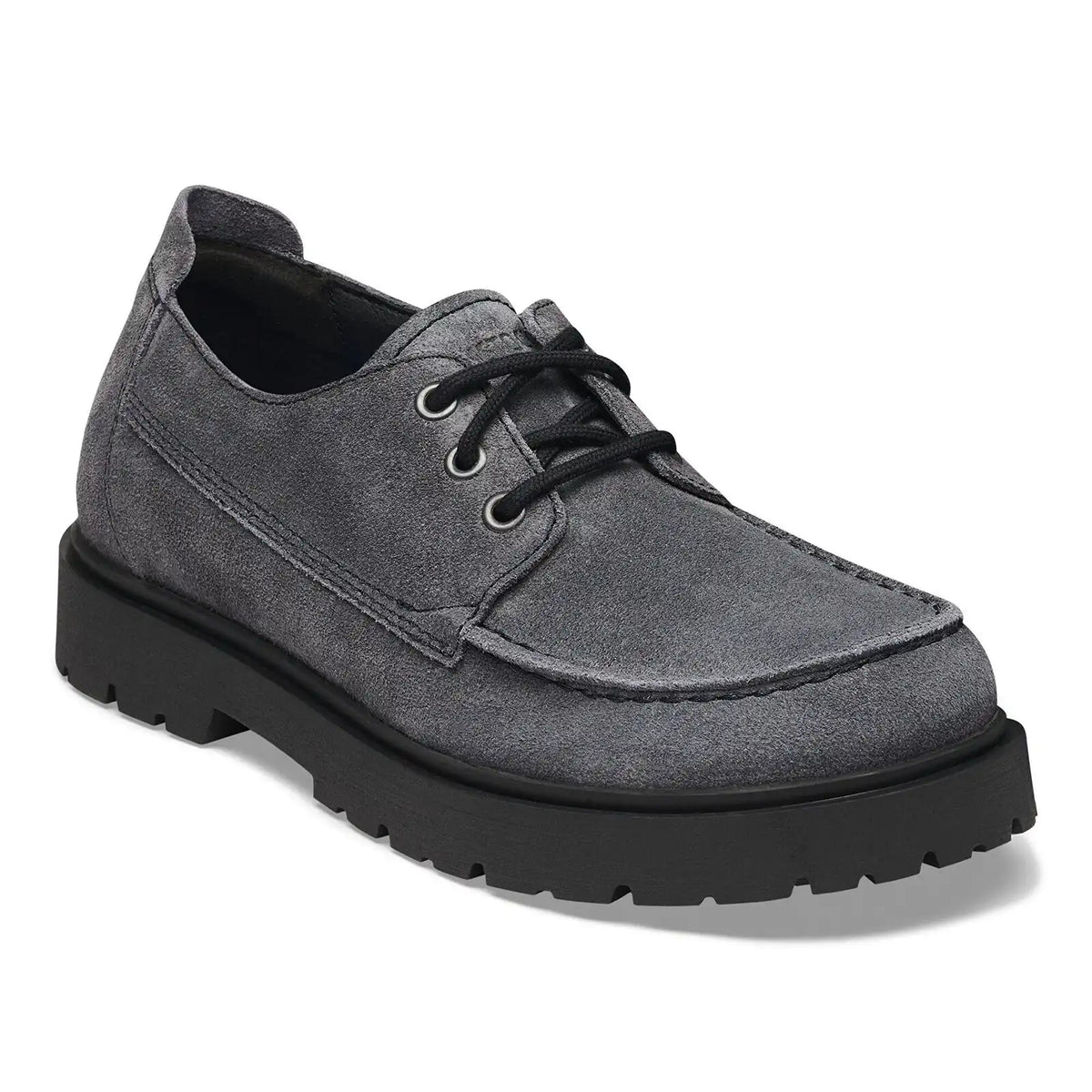 Highwood Moc Lace Low Suede Leather Charcoal