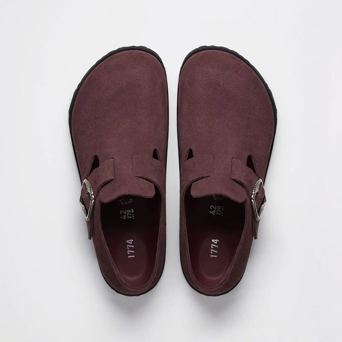 1774 London Suede Suede Leather Deep Burgundy
