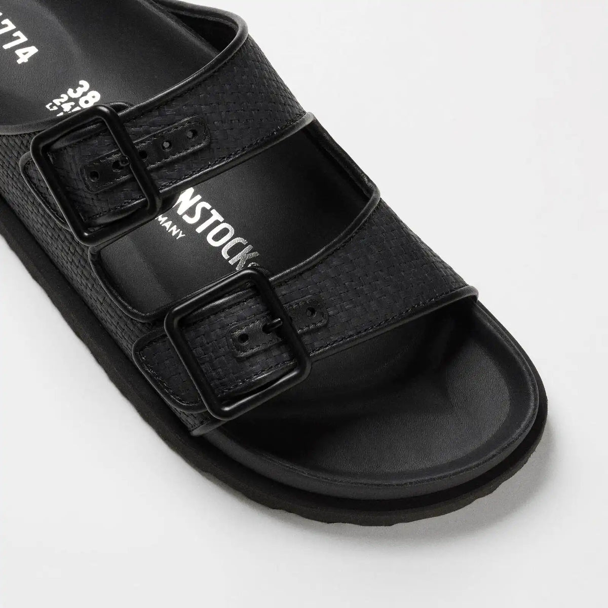 Arizona Raffia Mixed Material Black