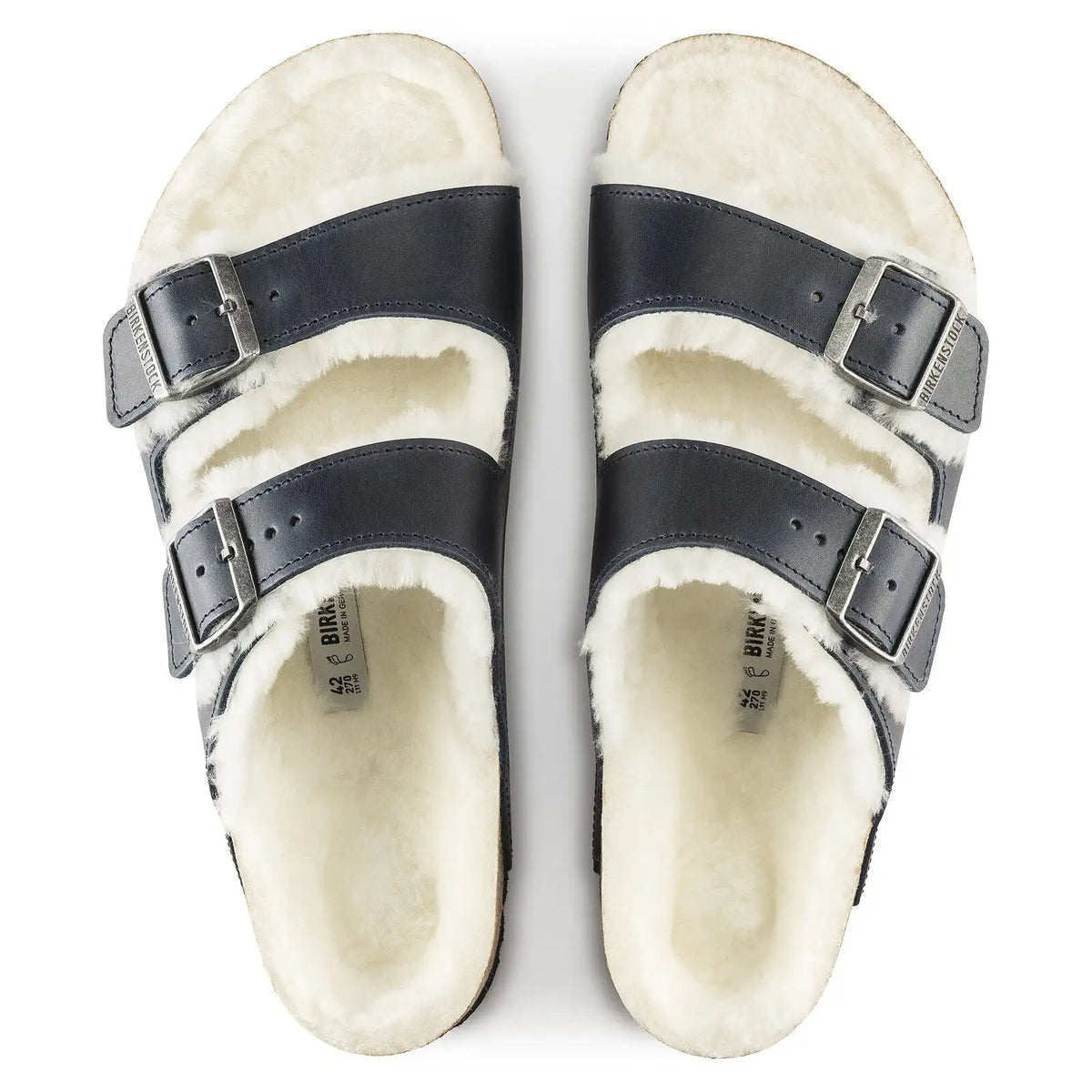 Arizona Shearling Waxy Leather Oiled Navy